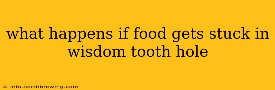 what happens if food gets stuck in wisdom tooth hole