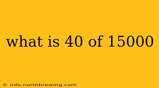 what is 40 of 15000