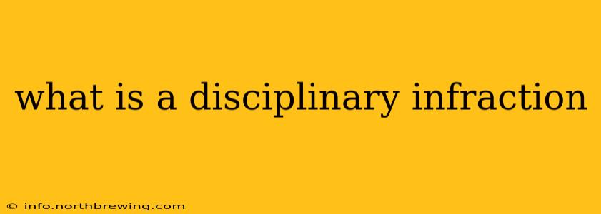 what is a disciplinary infraction