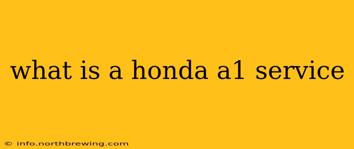 what is a honda a1 service