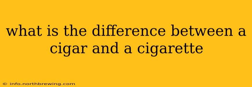 what is the difference between a cigar and a cigarette