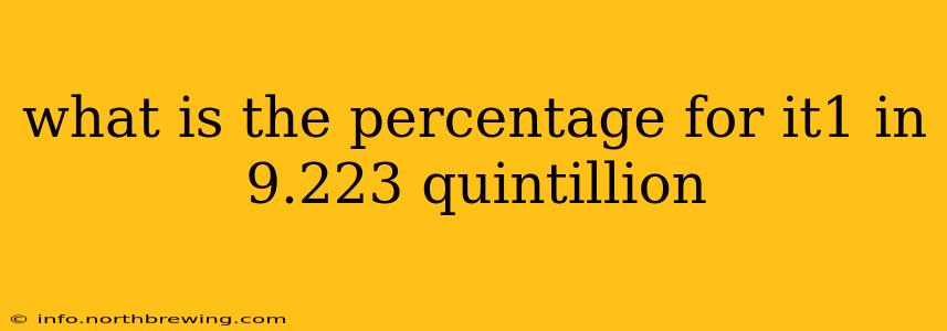 what is the percentage for it1 in 9.223 quintillion