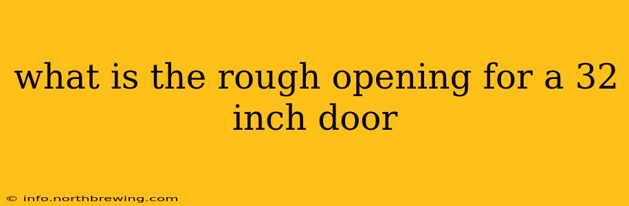 what is the rough opening for a 32 inch door