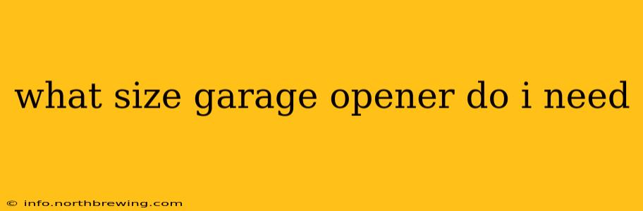 what size garage opener do i need
