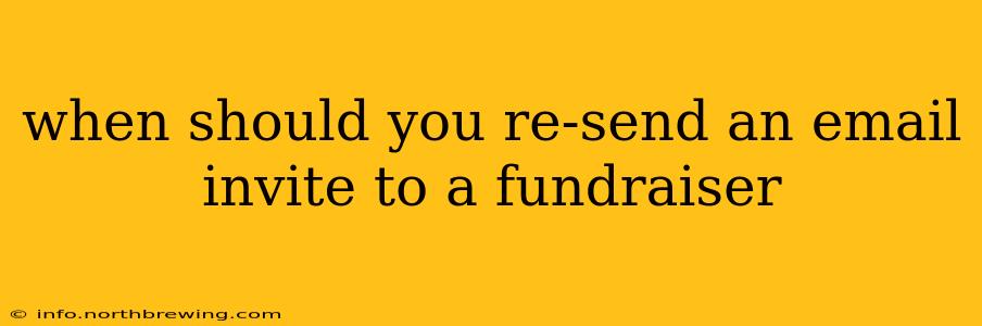 when should you re-send an email invite to a fundraiser