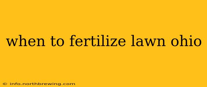 when to fertilize lawn ohio