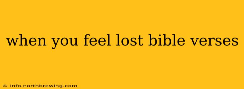 when you feel lost bible verses