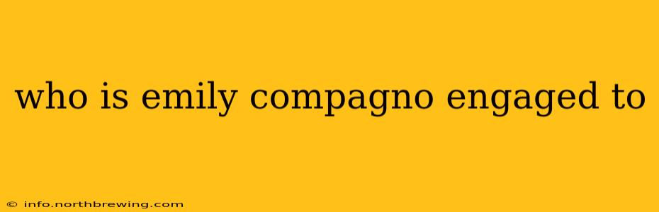 who is emily compagno engaged to who is emily compagno engaged to