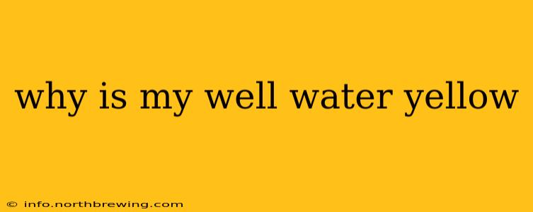 why is my well water yellow