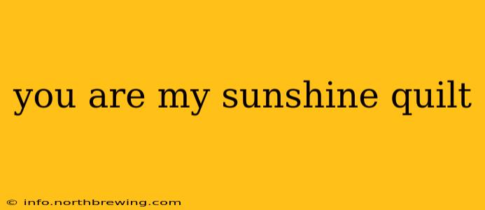 you are my sunshine quilt