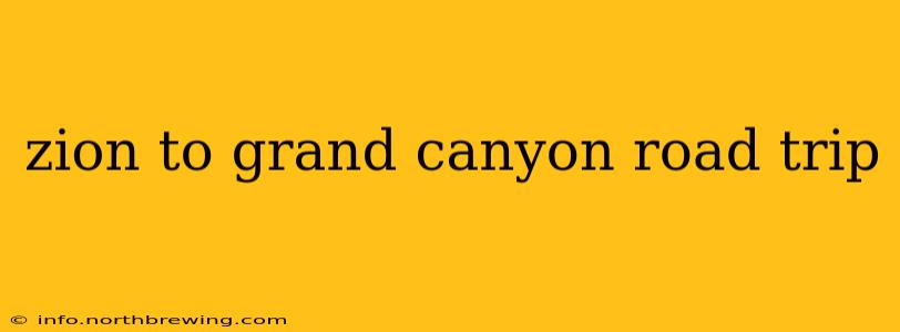 zion to grand canyon road trip